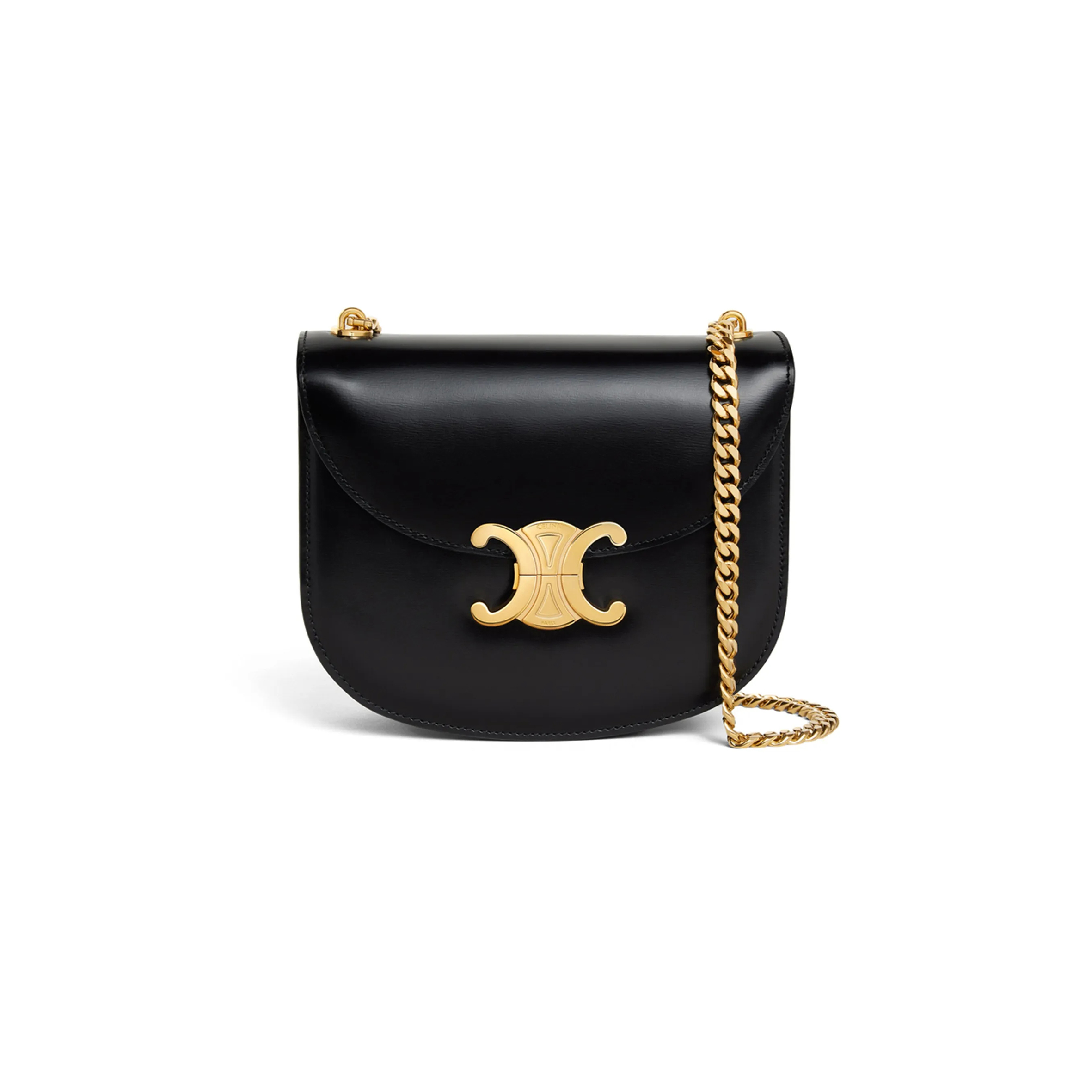 Ce**e chain bag in teen besace triomphe shiny calfskin 110973bf4.38no (18.5*16*6cm)